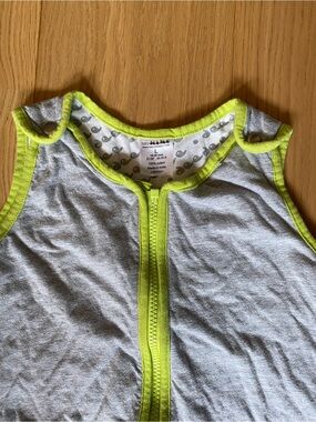 Babydeedee Gray & Neon Yellow Zip Front Sleep Sack